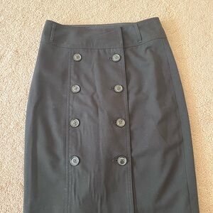 Outback Red Charcoal Buttoned Pencil Skirt